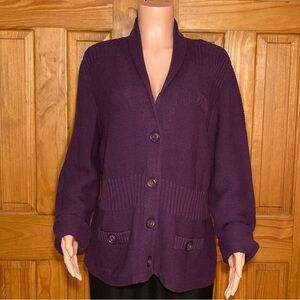 NWOT Vintage Laura Scott Sweater Cardigan Size XL